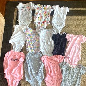 Baby girl onesies lot. 12-18 months
